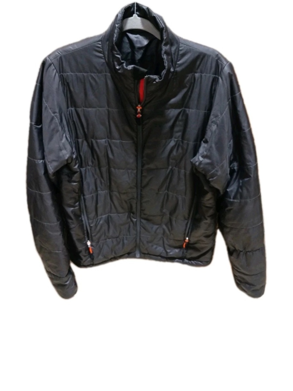 Hincapie Men’s Large Black Quilted Cycling Jacket Full Zip Lightweight Insulated